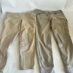 2 pair of Women's Tan Riding Equestrian  Pants
